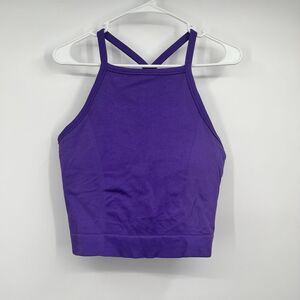 All In Motion Racer Back Built In Sports Bra Workout Tank Womens XL Purple